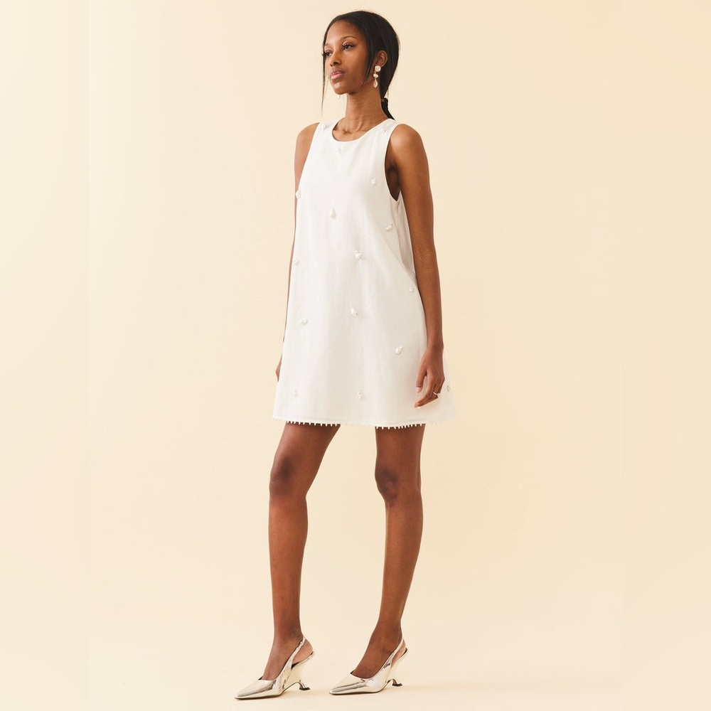 Eddy Mattie Dress in Pearly White - Picture 4 of 10
